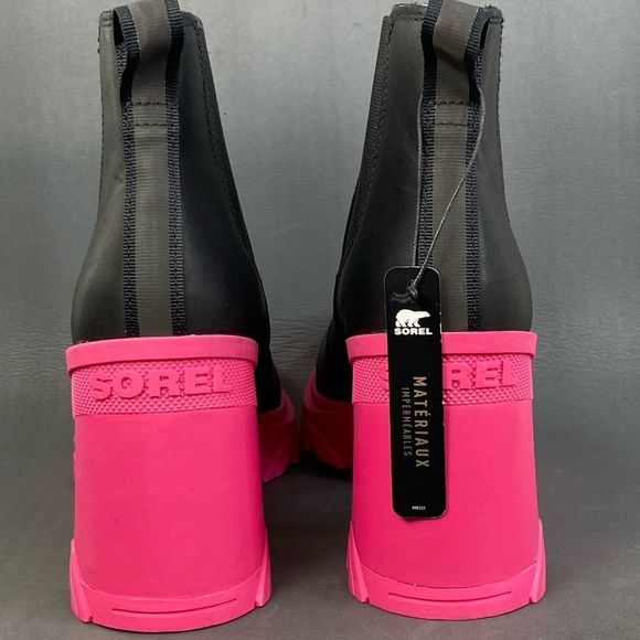 Sorel Brex Waterproof Platform Block Heel Chelsea Boot  shoes womens - Picture 3 of 10